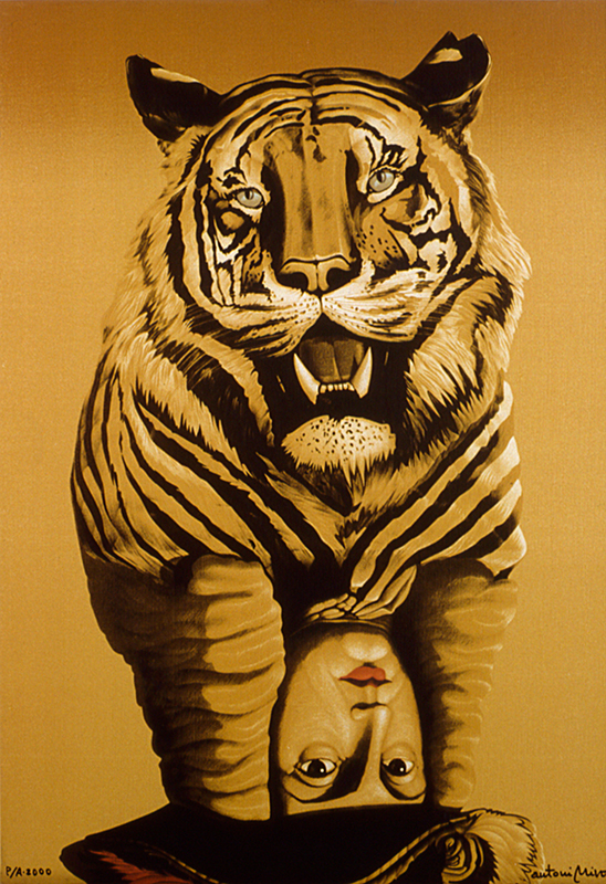 DINASTIA 2000 (Serigrafia sobre llenç, 61x43) tirada XV/XV+3 H/C+P/A (Serigrafia sobre paper, 75x55)  tirada 150/150+P/A . Antoni Miró