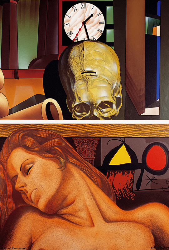 EL PAS DEL TEMPS 1987 (Acrílic s/ taula, 98x68) Antoni Miró