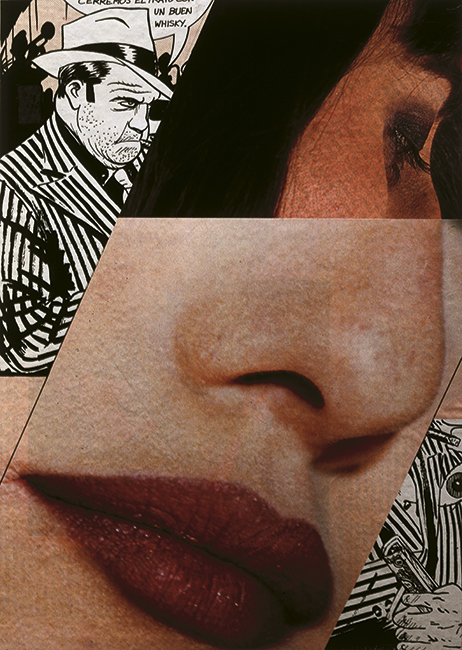 LLINATGE DE SENYORS 1993 (Collage/paper, 45x30) Antoni Miró