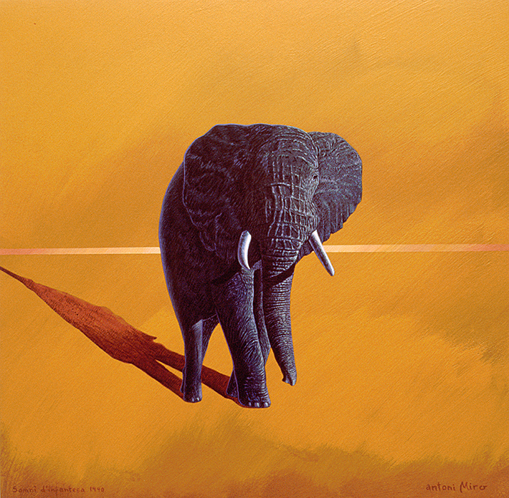 SOMNI D’INFANTESA 1990 (Acrílic s/ taula, 50x50) Antoni Miró