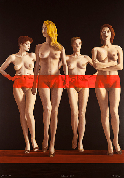 BATIBULL 'LES QUATRE GRÀCIES' 2020 / A Newton (Acrílic s/ llenç, 162x114) Antoni Miró