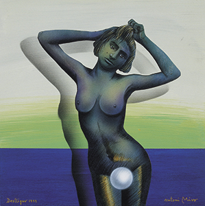 DESLLIGAR 1999 (Acrílic s/ taula, 25x25) Antoni Miró