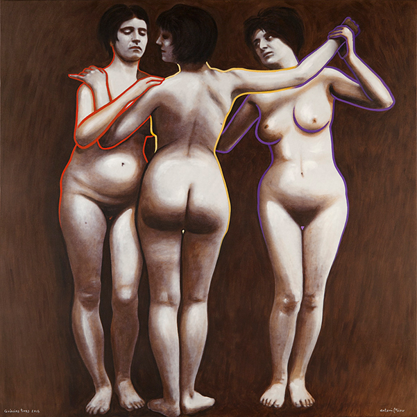 GRÀCIES TRES 2015 / Barcelona (Acrílic s/ llenç, 116x116) Antoni Miró