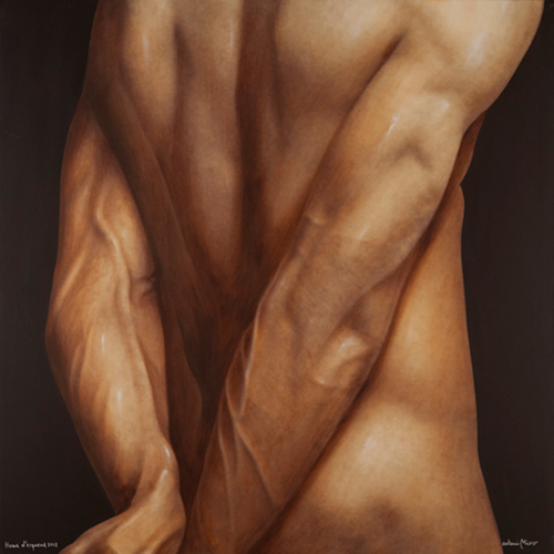 HOME D'ESQUENA 2018 / País Valencià (Acrílic s/ llenç, 116x116) Antoni Miró