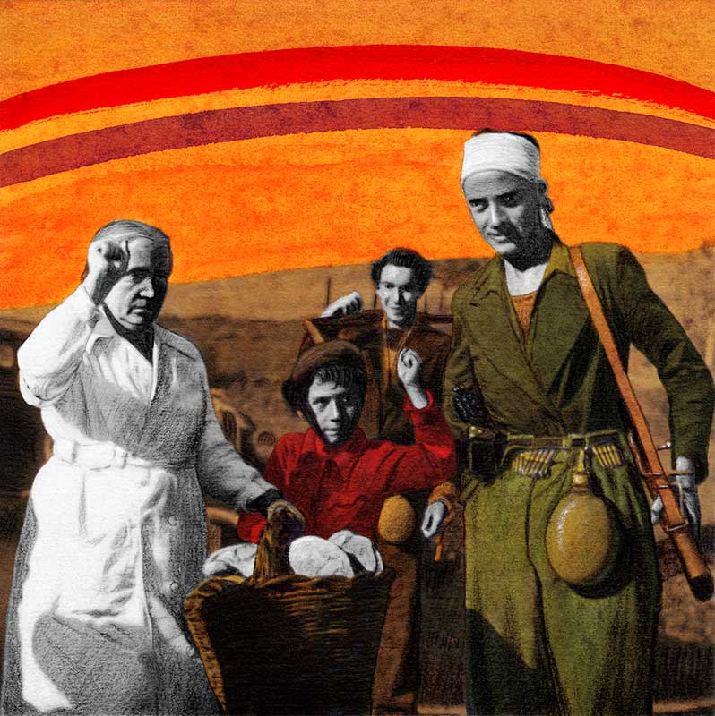 AMB LA REPÚBLICA 2012 (Gràfica digital sobre llenç, 116x116) Antoni Miró