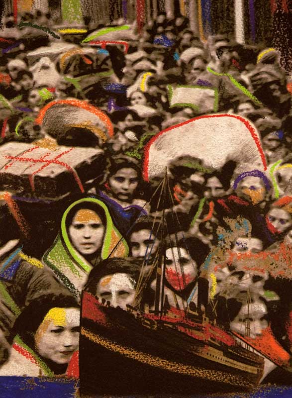 L'EXILI 1939, DONES 2009 (Gràfica digital sobre paper, 76x56) Antoni Miró