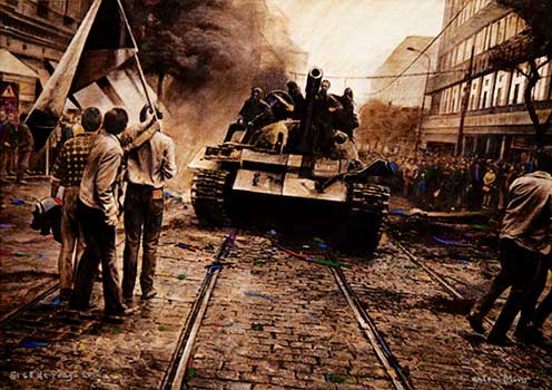 EL 68 DE PRAGA 2012 / Hongria (Acrílic s/ llenç, 33x46) Antoni Miró