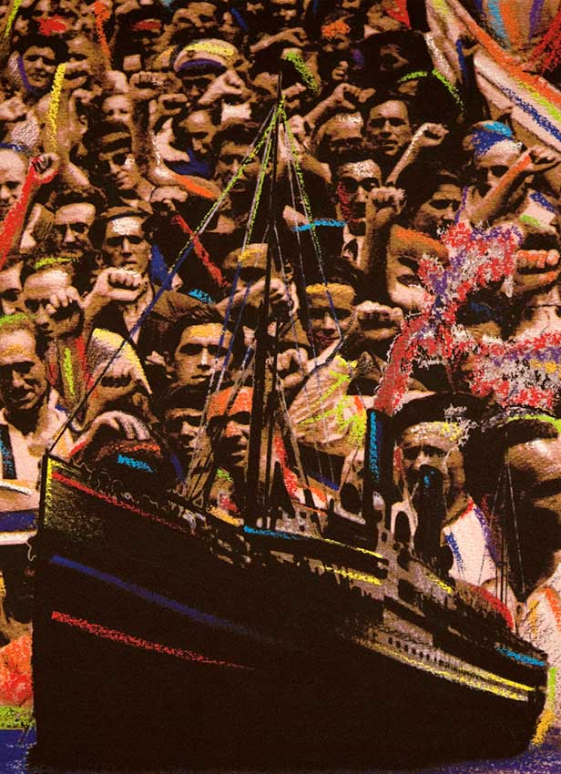 L'EXILI 1939, EL SINAIA 2009 (Gràfica digital sobre paper, 76x56)Antoni Miró