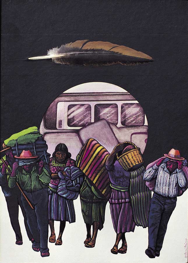 EMIGRAR CAP A LA MORT 1981 (Acrílic/cartó, 32,5x23,5) Antoni Miró