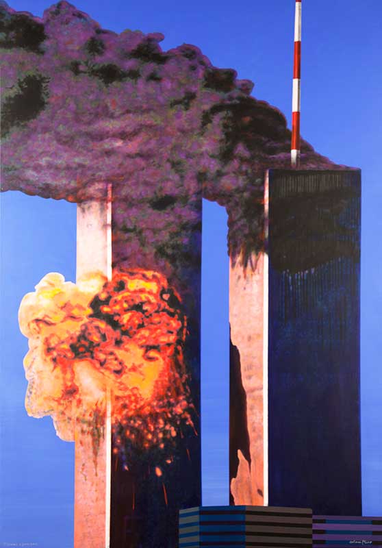 FLAMES I FUM 2012 / Manhattan (Acrílic s/ llenç, 162x114) Antoni Miró