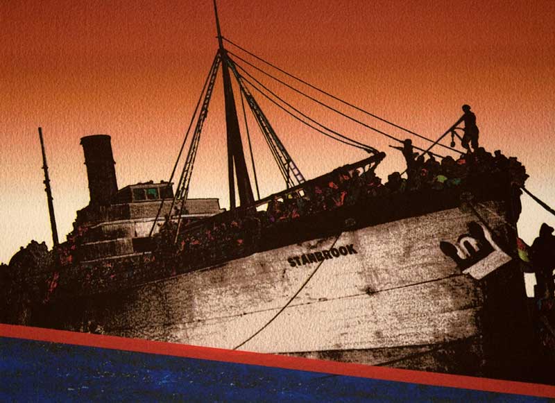 L'EXILI 1939, STANBROOK 2009 (Gràfica digital sobre paper, 56x76) Antoni Miró