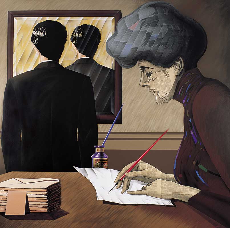 HOME D’ESQUENA 1988 (Acrílic s/ llenç, 200x200)