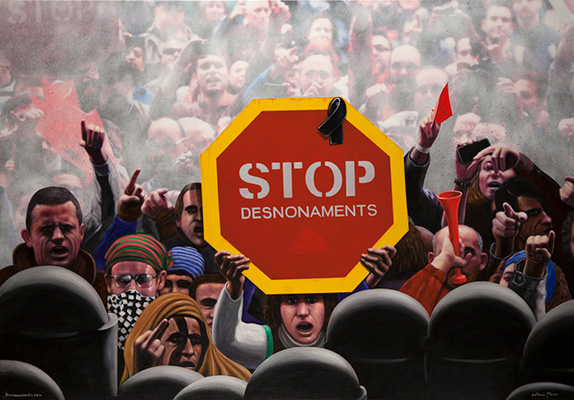 DESNONAMENTS 2014 / València (Acrílic s/ llenç, 114x162) Antoni Miró