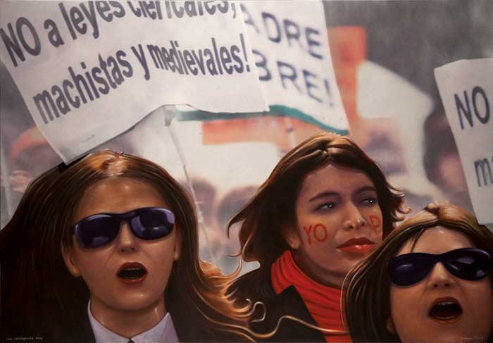 LLEI RETRÓGRADA 2014 / Madrid (Acrílic s/ llenç, 114x162) Antoni Miró