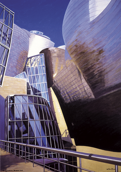 GUGGENSHEIM MUSEOA 2003 / Bilbao (Acrílic s/ llenç, 92x65) Antoni Miró