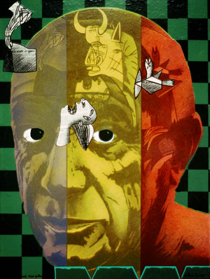 PICASSO A EUSKADI 1986 (Acrílic s/ taula, 80x60) Antoni Miró