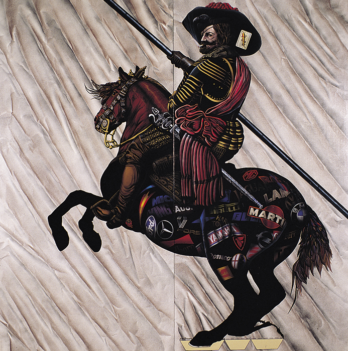 RETRAT EQÜESTRE 1982 (Acrílic s/ llenç, 200x200-Díptic) Antoni Miró