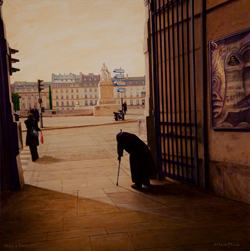 VELLA A PARIS 2010 / Paris (Acrílic s/ llenç, 65x65) Antoni Miró