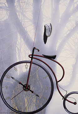 BICI-RELLOTGE 1992 (Acrílic s/ taula, 98x68) Antoni Miró