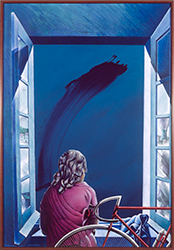 BICIFINESTRA 1991 (Acrílic s/ taula, 98x68) Antoni Miró