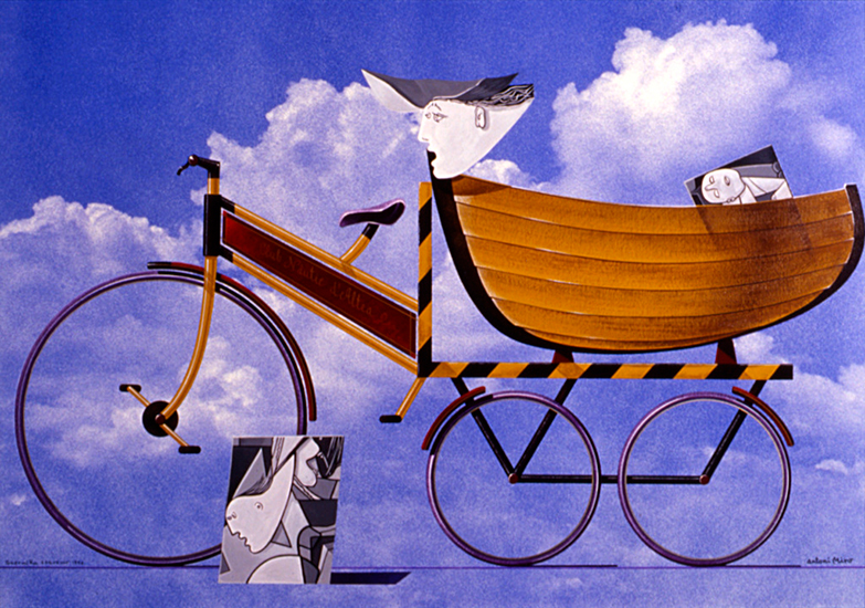 GUERNIKA SOUVENIR 1996 (Acrílic s/ taula, 68x98) Antoni Miró