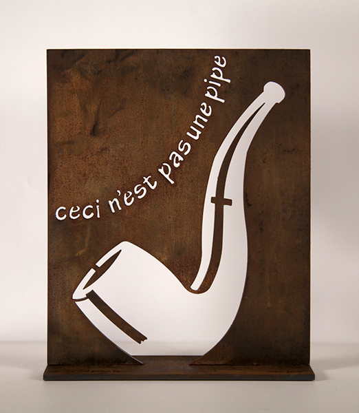 CECI N'EST PAS UNE PIPE-DOS 2009 (Acer cortén, 29x23,5x6) Antoni Miró